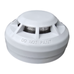 White circular smoke detector with vent openings and the words 'DO NOT PAINT' embossed on the rim.